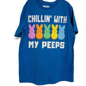 EUC: Boys' Peeps Large Blue Chillin' with My Peeps Graphic T-Shirt